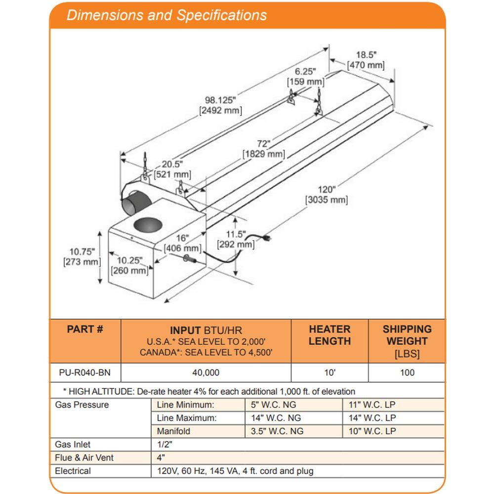 Schwank PU R040 BN CompactSchwank 40000 BTU U Tube Residential 